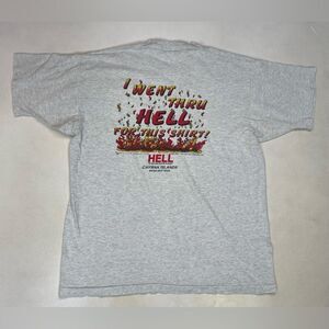 VINTAGE Hell Township Cayman Island Graphic T-shirt Men XL 90s Single Stitch